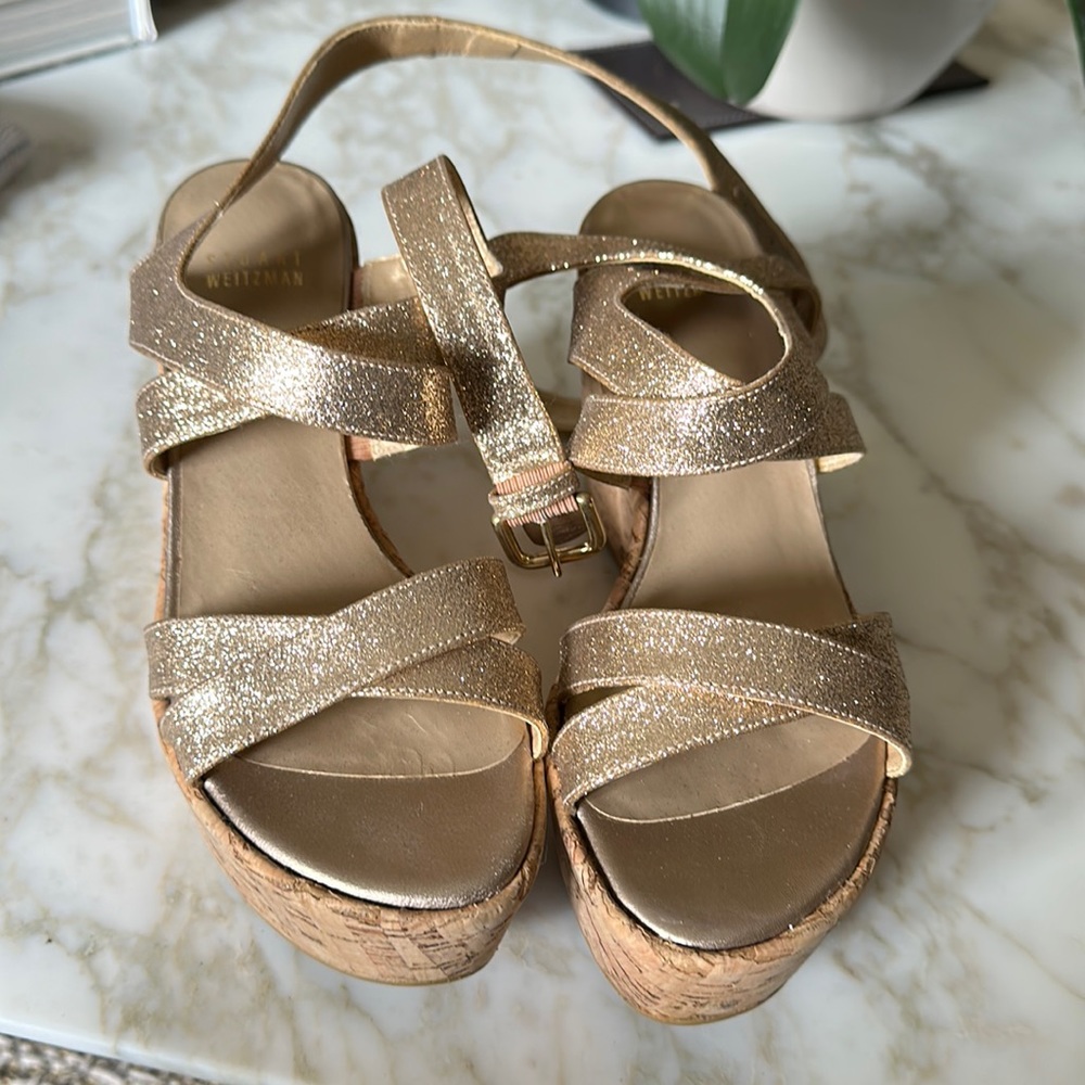 Stuart Weitzman cork wedge sandal